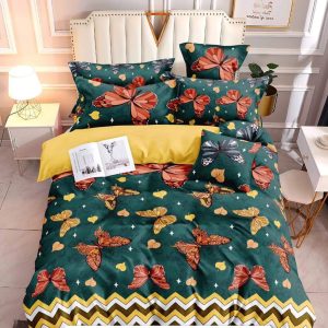 Butterfly Dark Green - 100% Premium Canadian Cotton Bedsheet