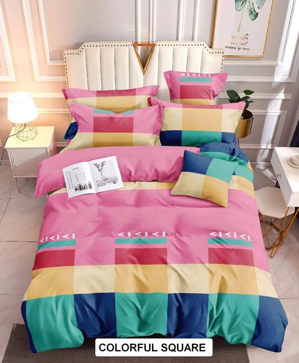 Colorful Square - 100% Premium Canadian Cotton Bedsheet