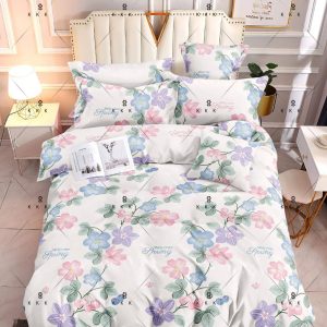 Flower White - 100% Premium Canadian Cotton Bedsheet