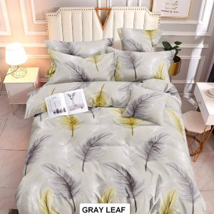 Gray Leaf - 100% Premium Canadian Cotton Bedsheet