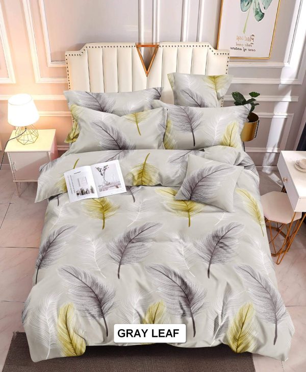 Gray Leaf - 100% Premium Canadian Cotton Bedsheet