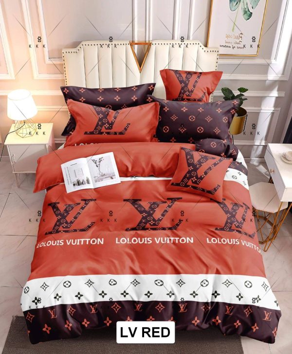 LV Red - 100% Premium Canadian Cotton Bedsheet