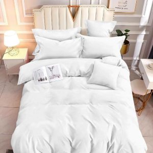 Plain White - 100% Premium Canadian Cotton Bedsheet