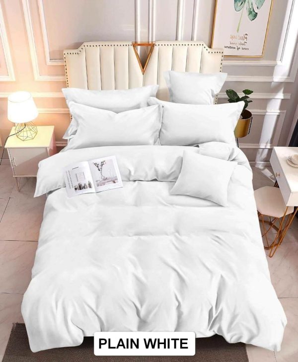 Plain White - 100% Premium Canadian Cotton Bedsheet