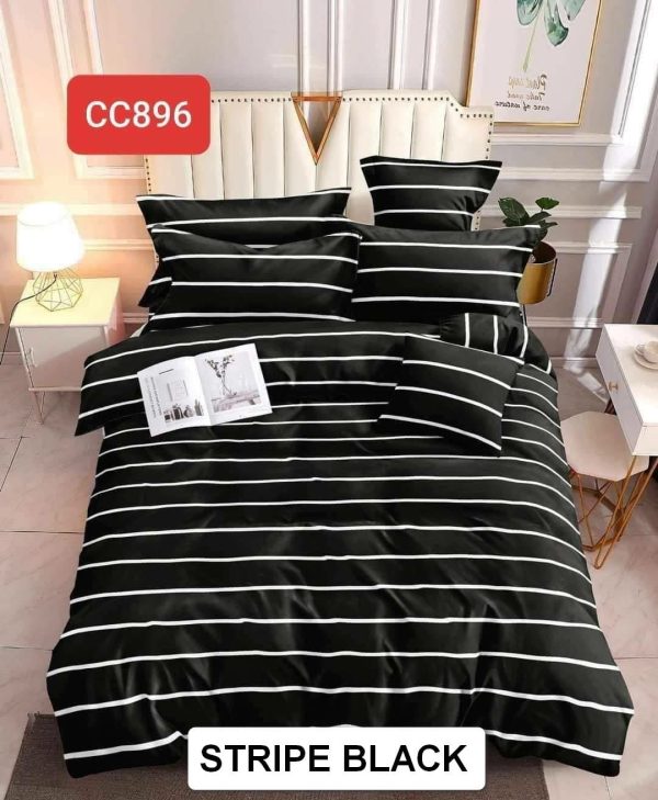 Stripe Black - 100% Premium Canadian Cotton Bedsheet