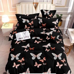 Black Butterfly - 100% Premium Canadian Cotton Bedsheet