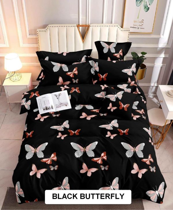 Black Butterfly - 100% Premium Canadian Cotton Bedsheet