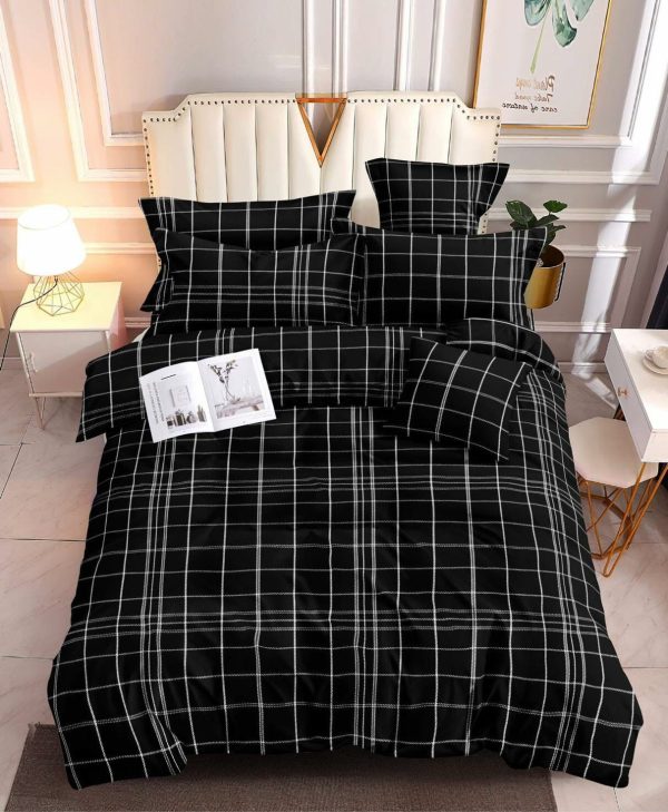 Checkered Black - 100% Premium Canadian Cotton Bedsheet