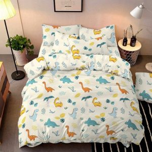 Dino White - 100% Premium Canadian Cotton Bedsheet