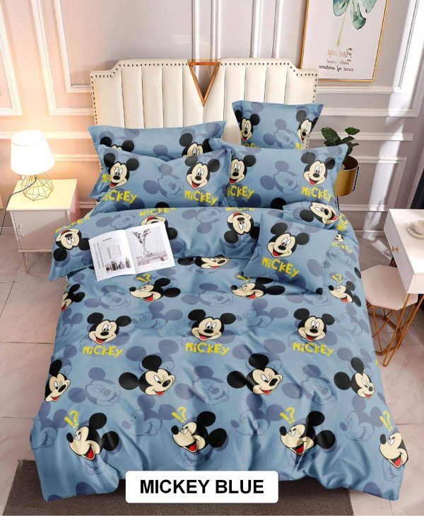 Mickey Blue - 100% Premium Canadian Cotton Bedsheet