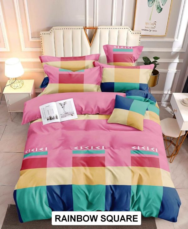 Rainbow Square - 100% Premium Canadian Cotton Bedsheet