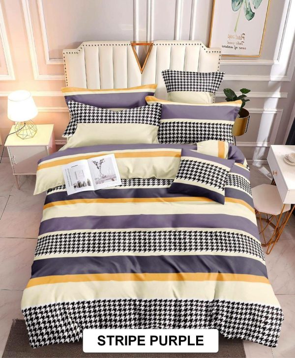 Stripe Purple - 100% Premium Canadian Cotton Bedsheet