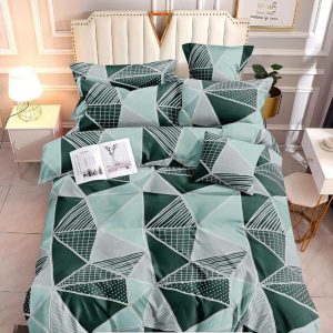 Triangle Green - 100% Premium Canadian Cotton Bedsheet