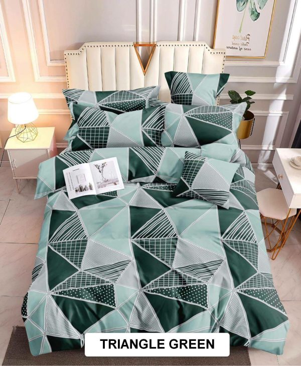 Triangle Green - 100% Premium Canadian Cotton Bedsheet