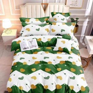 Heart Green Wave - 100% Premium Canadian Cotton Bedsheet