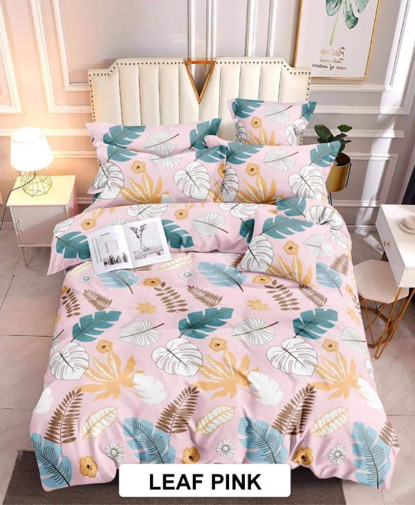 Leaf Pink - 100% Premium Canadian Cotton Bedsheet