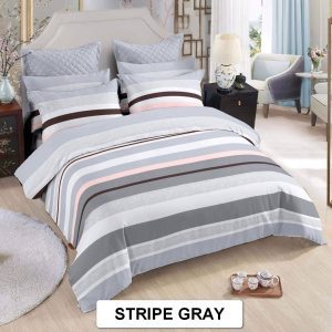 Stripe Gray 1 - 100% Premium Canadian Cotton Bedsheet