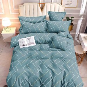 Abstract Teal- 100% Premium Canadian Cotton Bedsheet