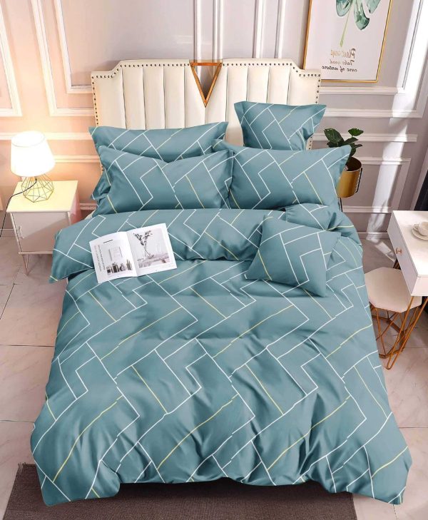 Abstract Teal- 100% Premium Canadian Cotton Bedsheet