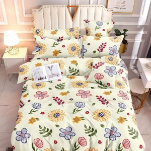 Flower Yellow - 100% Premium Canadian Cotton Bedsheet