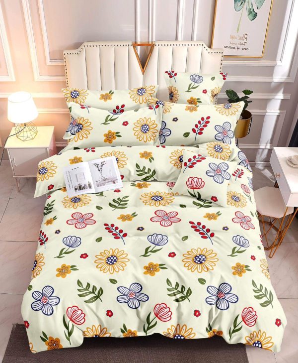 Flower Yellow - 100% Premium Canadian Cotton Bedsheet