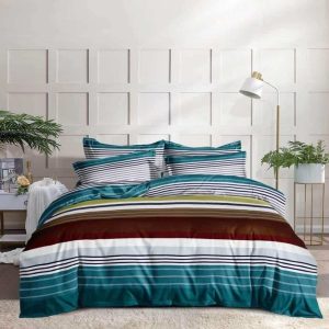 Stripe Blue- 100% Premium Canadian Cotton Bedsheet