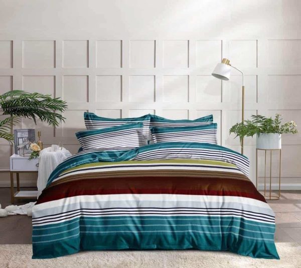 Stripe Blue- 100% Premium Canadian Cotton Bedsheet