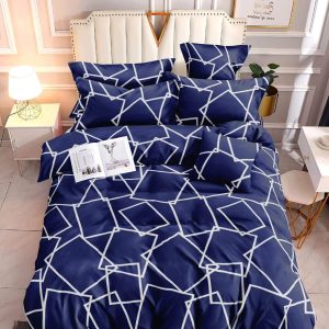 Abstract Dark Blue - 100% Premium Canadian Cotton Bedsheet