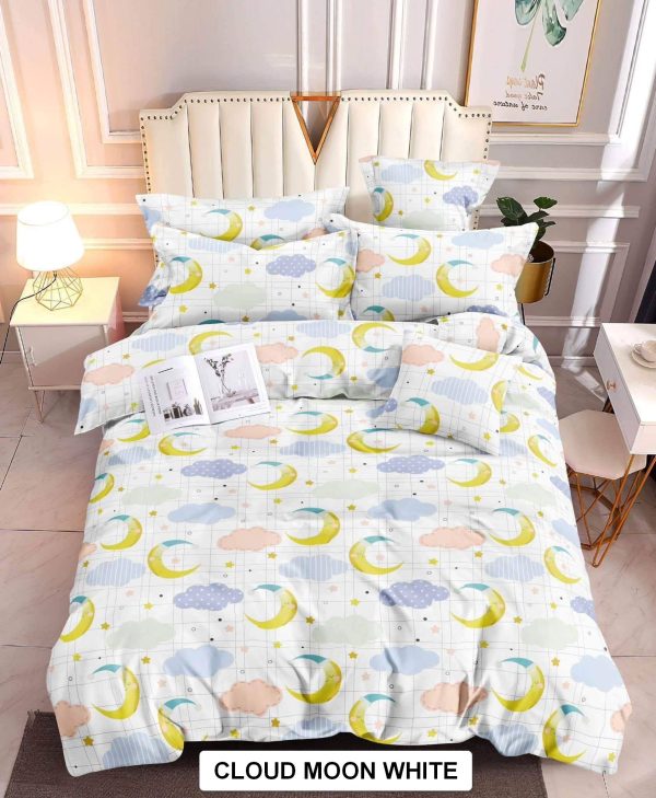 Cloud Moon White - 100% Premium Canadian Cotton Bedsheet