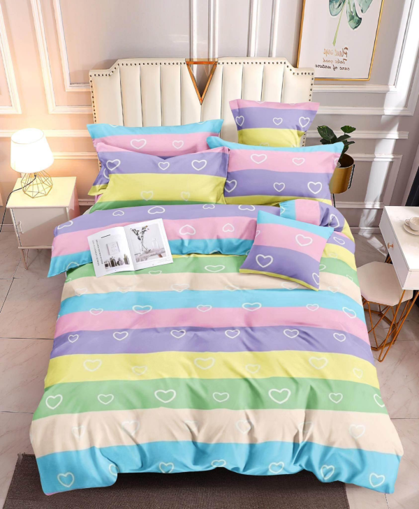 Colorful Heart - 100% Premium Canadian Cotton Bedsheet