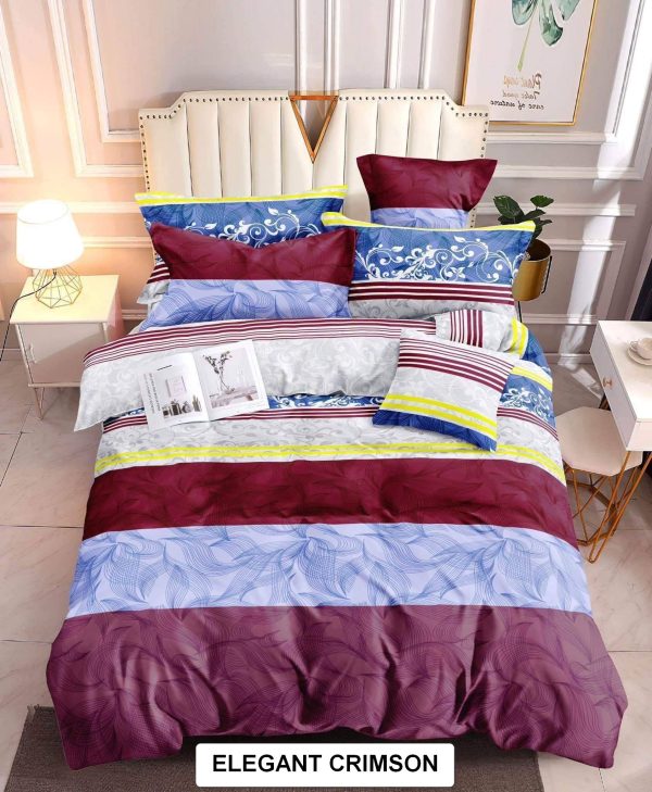 Elegant Crimson - 100% Premium Canadian Cotton Bedsheet