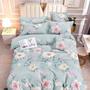 Flower Blue - 100% Premium Canadian Cotton Bedsheet