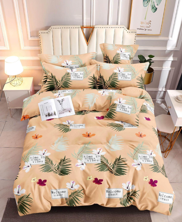 Leaf Yellow - 100% Premium Canadian Cotton Bedsheet