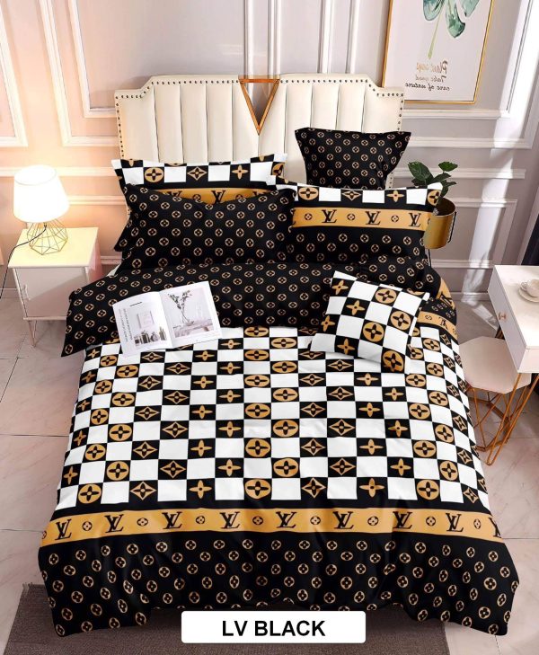 LV Black - 100% Premium Canadian Cotton Bedsheet