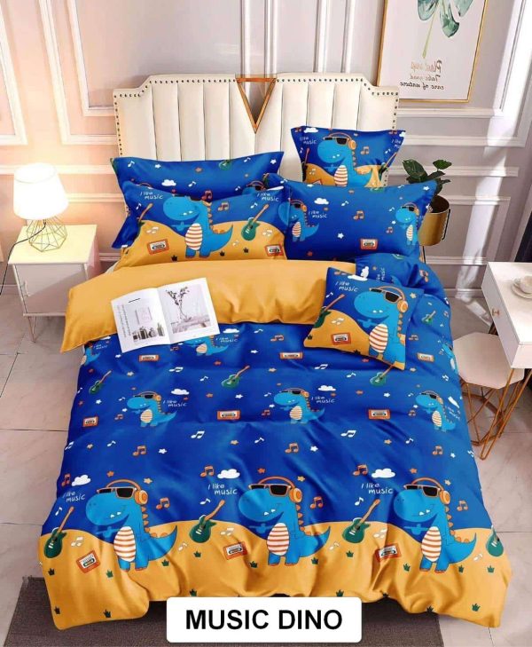 Music Dino - 100% Premium Canadian Cotton Bedsheet