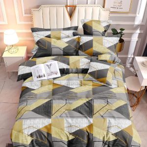 Triangle Yellow - 100% Premium Canadian Cotton Bedsheet