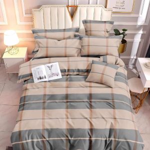 Checkered Brown - 100% Premium Canadian Cotton Bedsheet