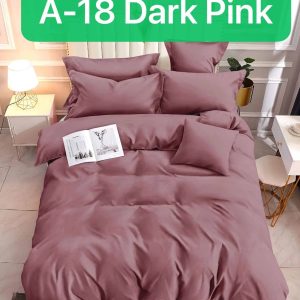 Plain Dark Pink- 100% Premium Canadian Cotton Bedsheet