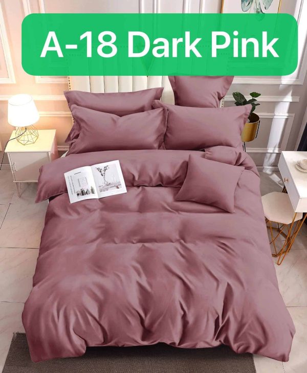 Plain Dark Pink- 100% Premium Canadian Cotton Bedsheet