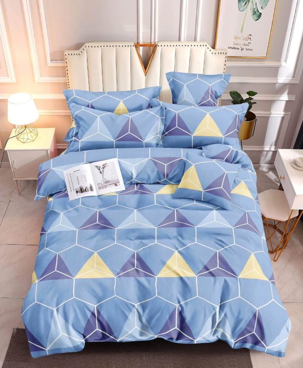 Triangle Blue - 100% Premium Canadian Cotton Bedsheet