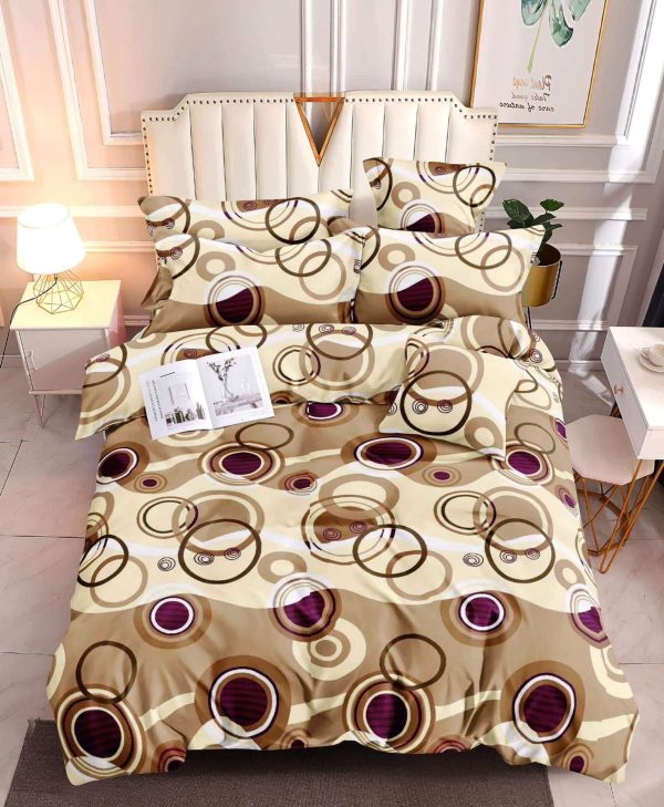 Yellow Circle- 100% Premium Canadian Cotton Bedsheet