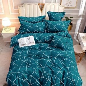 Abstract Blue Green - 100% Premium Canadian Cotton Bedsheet