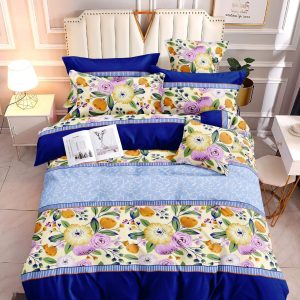 Botanical blue - 100% Premium Canadian Cotton Bedsheet