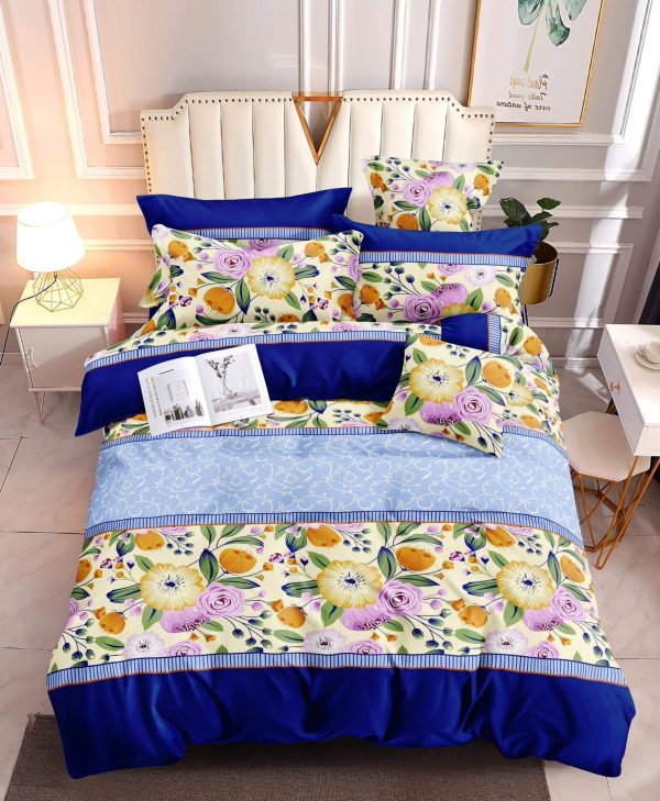 Botanical blue - 100% Premium Canadian Cotton Bedsheet