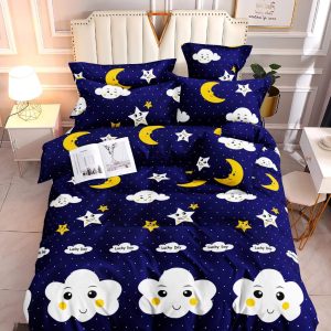 Cloud smile- 100% Premium Canadian Cotton Bedsheet