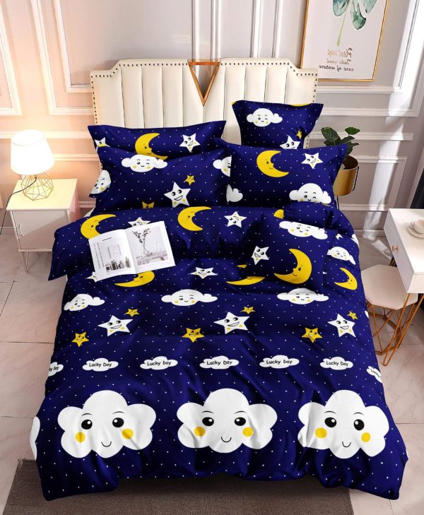 Cloud smile- 100% Premium Canadian Cotton Bedsheet