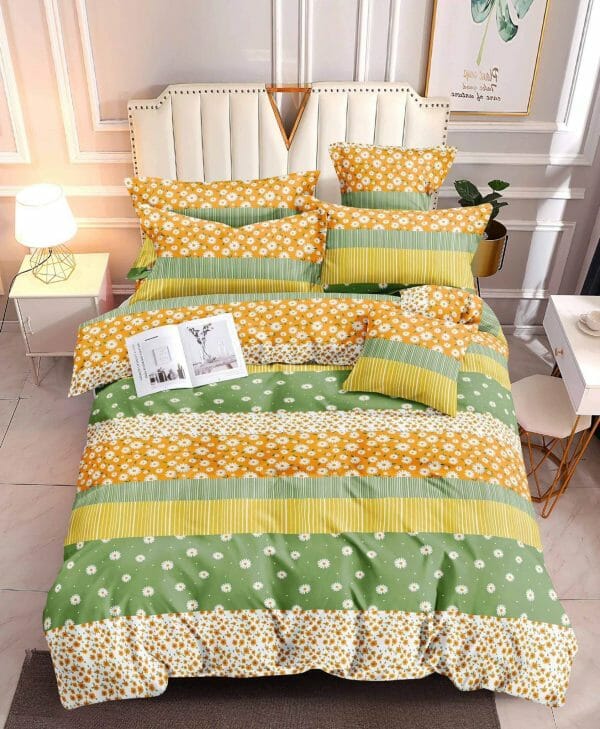 Dandelion Yellow Green- 100% Premium Canadian Cotton Bedsheet