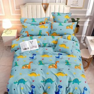 Dino Blue - 100% Premium Canadian Cotton Bedsheet