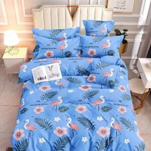 Flamingo Blue - 100% Premium Canadian Cotton Bedsheet