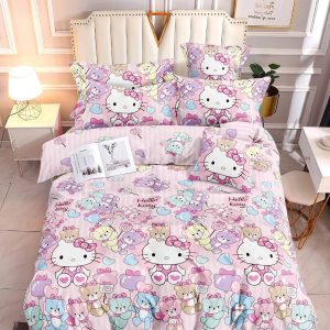 Hello kitty 3 - 100% Premium Canadian Cotton Bedsheet